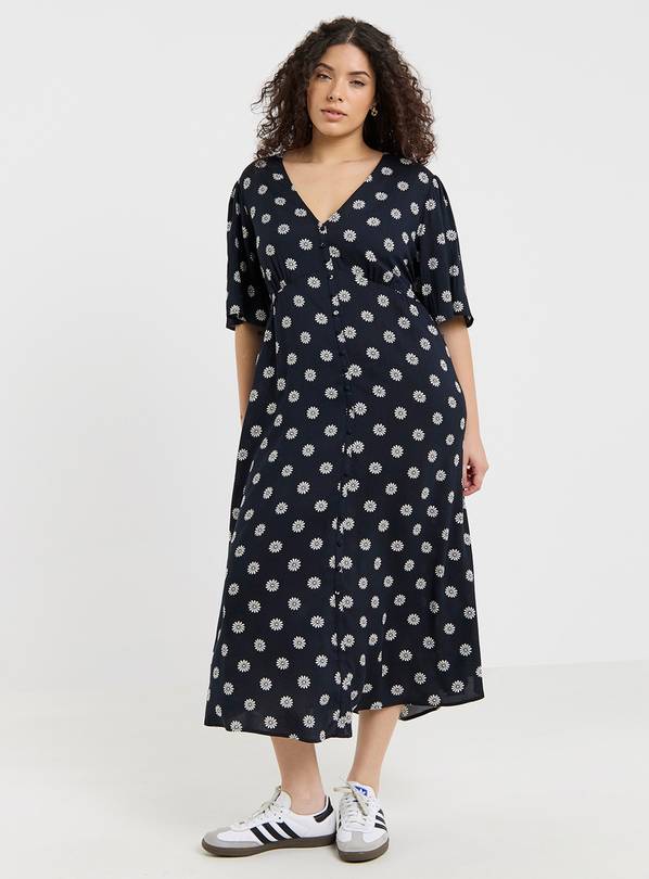 SIMPLY BE Viscose Button Up Midi Dress 14